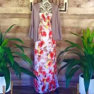 Vivid Chiffon Marlene dress in Navy floral main image 1